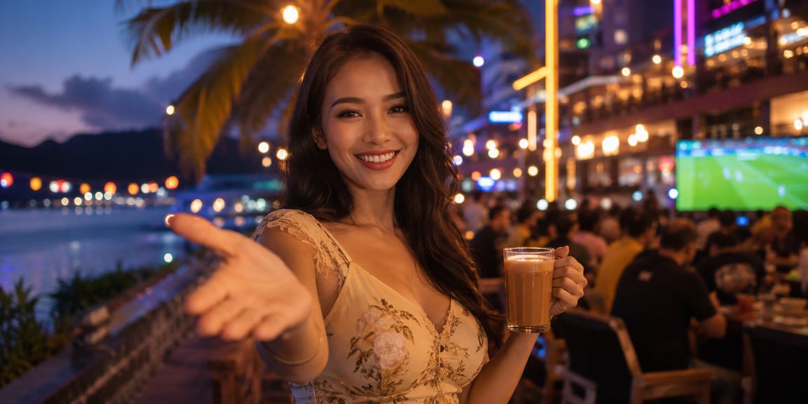 Suasana hiburan kasino gaya Malaysia di Langkawi dengan pencahayaan moden